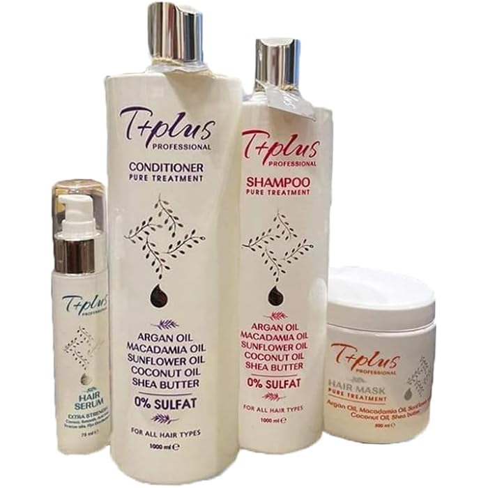 T+plus hair treatment set of four, one litre size - Image 1